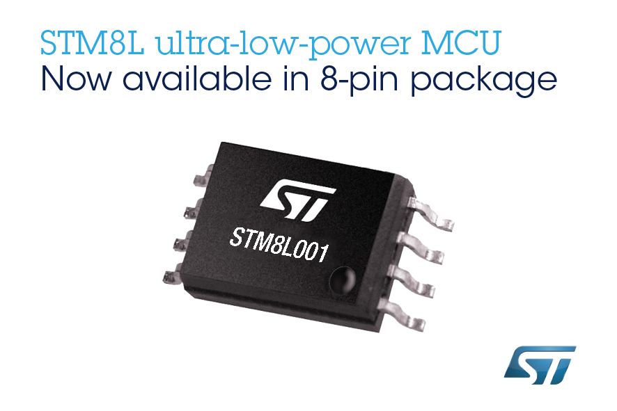ST新闻稿12月3日——意法半导体STM8L001紧凑型微控制器降低功耗、成本和封装面积，满足智能设备的基本开发要求
