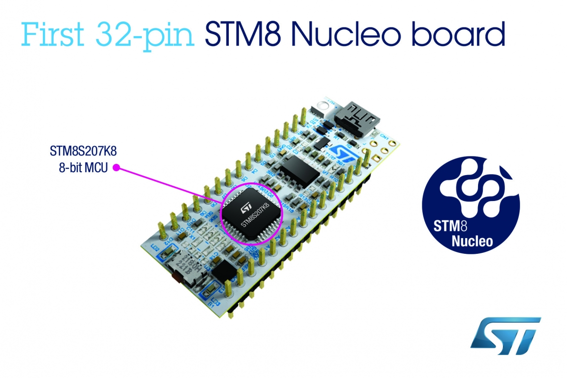 ST新闻稿2019年12月5日——意法半导体推出经济好用的STM8 Nucleo-32开发板