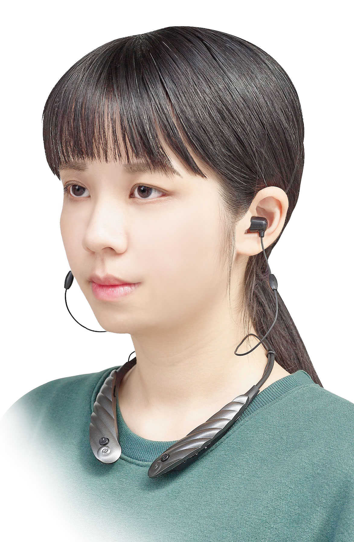 耳寶「6EB脖掛型助聽器」全球首款使用xMEMS微型矽揚聲器的True MEMS助聽器。圖 元健提供
