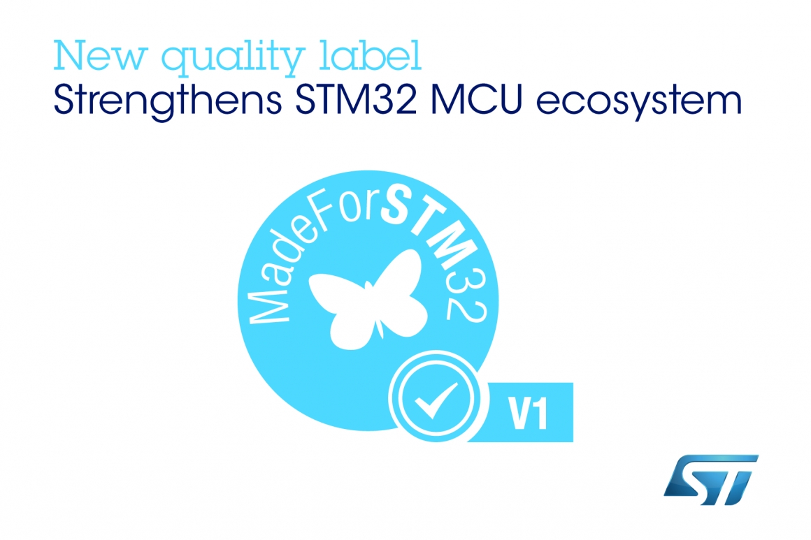 ST新聞稿2019年7月12日——意法半導體推行MadeForSTM32品質標誌，加強STM32生態系統建設
