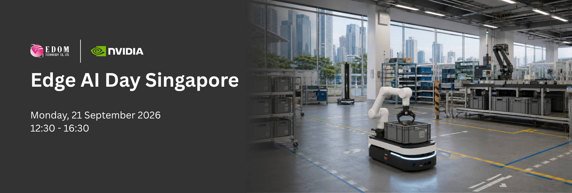 Key Visual of Edge AI Day Singapore co-organized by EDOM Technology and NVIDIA