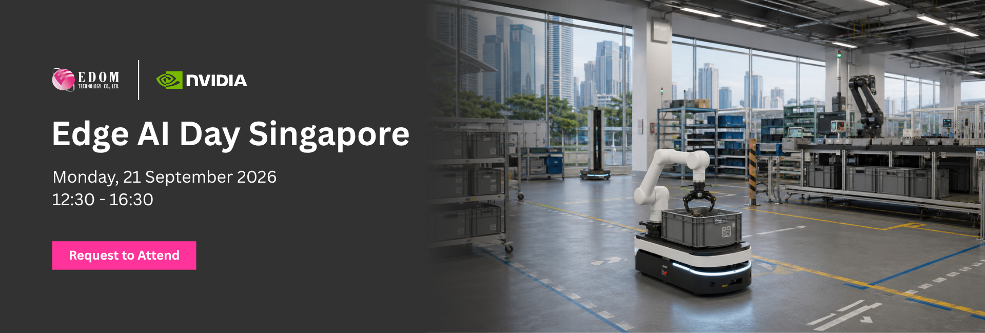 Key Visual of Edge AI Day Singapore co-organized by EDOM Technology and NVIDIA